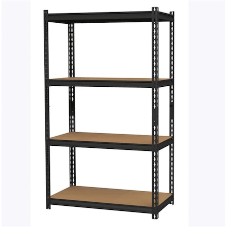 Lorell 2300 lbs Riveted Steel ShelvingBlack 36 x 18 x 60 in. LLR59696